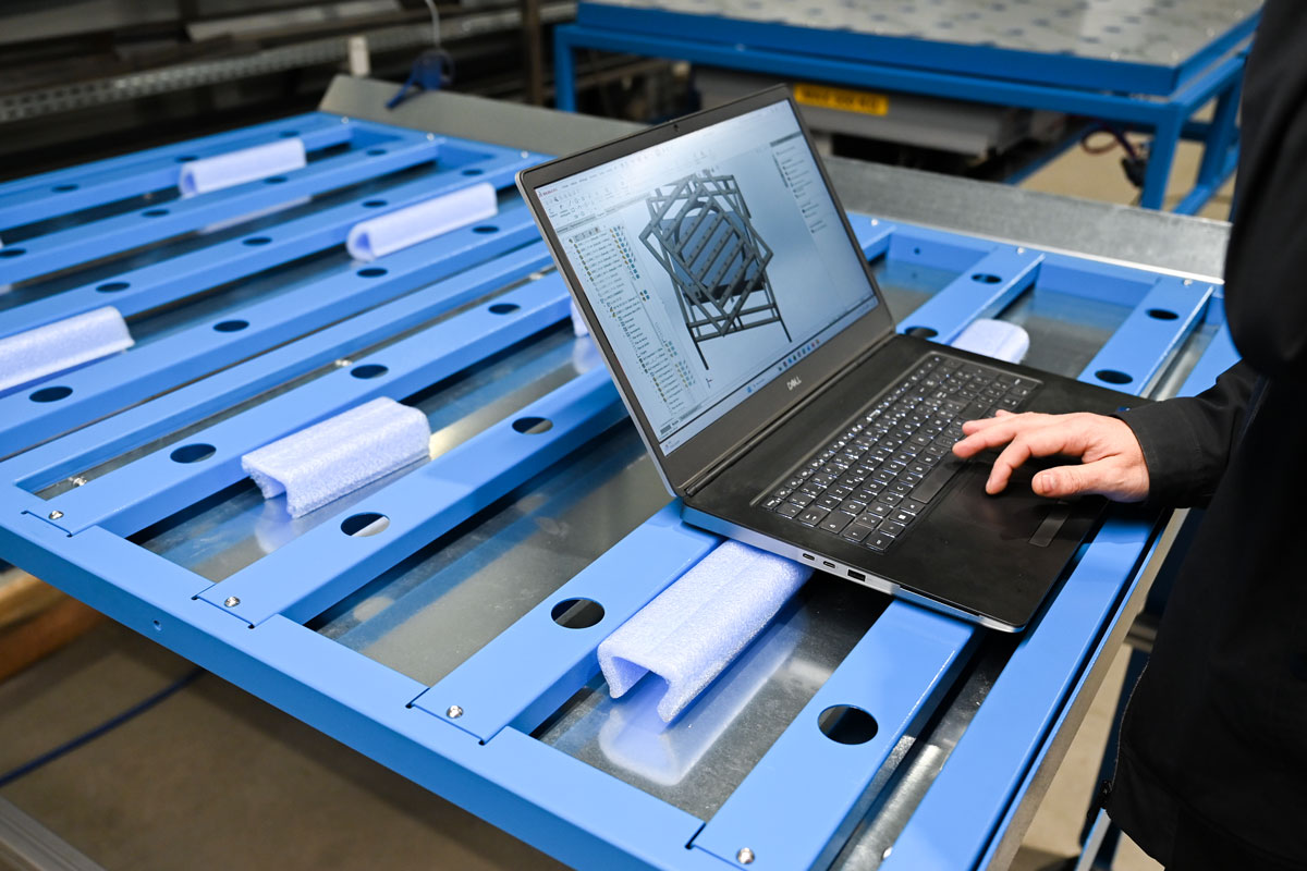 Conception tables transfert ligne conditionnement assemblage Grenoble Chambery Bourgoin